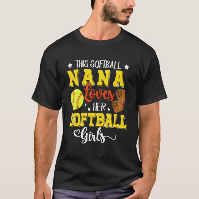 Dieser Softball Nana Liebe ihren Softball Girls Pl T-Shirt (Vorderseite)