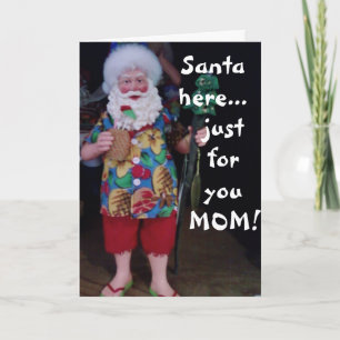 DIESER STRAND SANTA HOFFT MAMA CHRISTMAS IST JOLLY FEIERTAGSKARTE