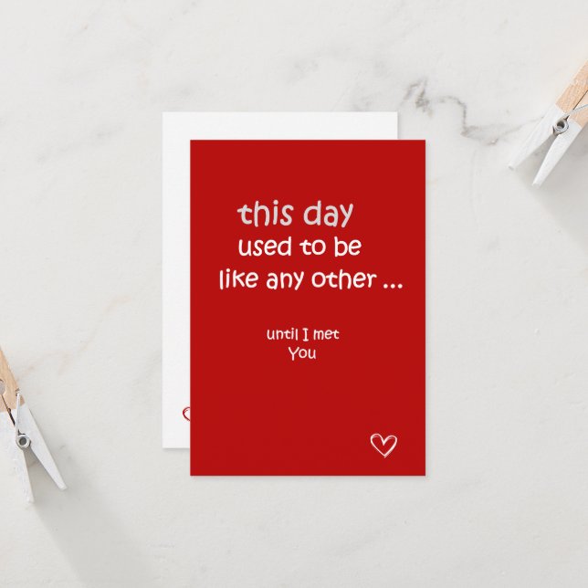 Dieser Tag - Romantische Liebe (Vorderseite/Rückseite Beispiel)