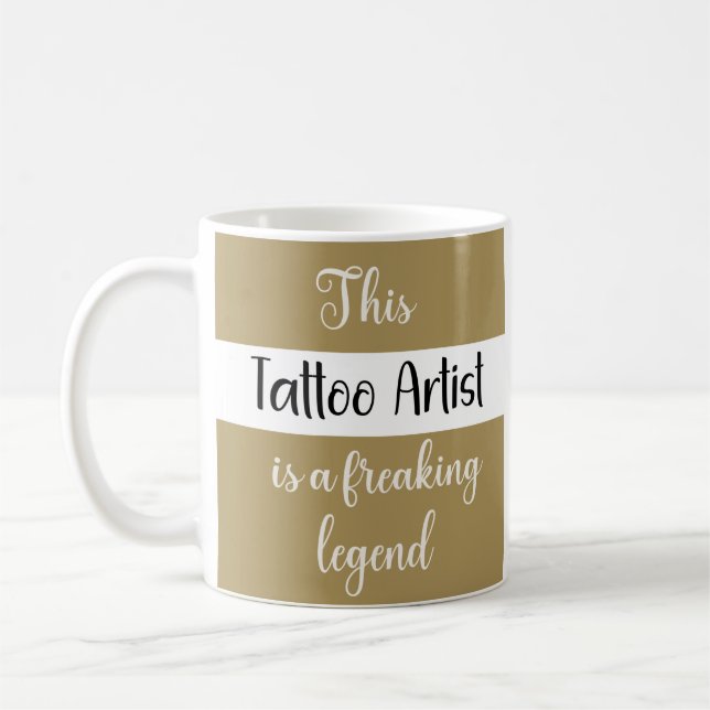 Dieser Tattoo-Künstler ist ein frisches Legend-Fun Kaffeetasse (Links)