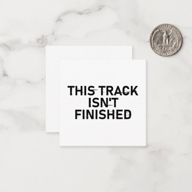 Dieser Track ist noch nicht fertig - Glitch Text D Mitteilungskarte (Vorderseite/Rückseite Beispiel)