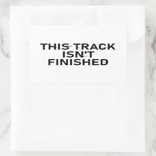Dieser Track ist noch nicht fertig - Glitch Text D Rechteckiger Aufkleber