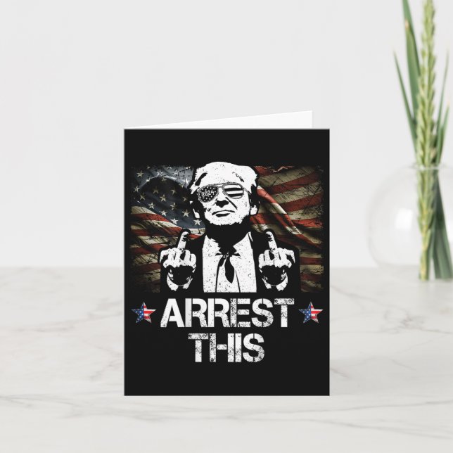 Dieser Trump Middle Fingers Pro Trump 2024 (auf de Karte (Vorderseite)