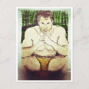 Dieser Typ an der Poolpostkarte Postkarte