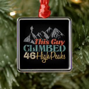 Dieser Typ bestieg 46 hohe Gipfel Ornament Aus Metall