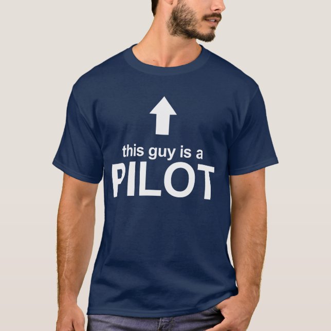 Dieser Typ ist das T-Shirt eines Versuchsfliegers (Vorderseite)