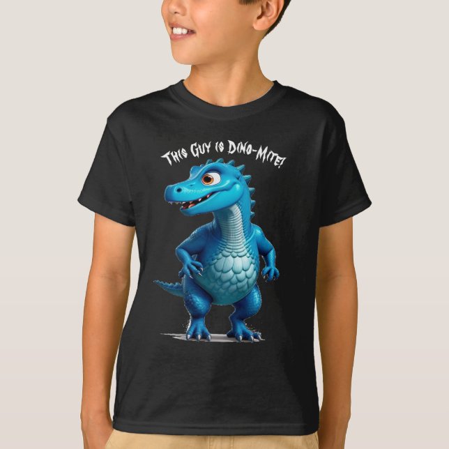 Dieser Typ ist Dino-Mite! Personalisieren des Text T-Shirt (Vorderseite)