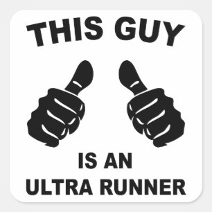 Dieser Typ ist ein Ultra Runner Quadratischer Aufkleber