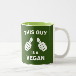 Dieser Typ ist Vegan Zweifarbige Tasse