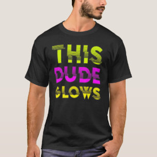 Dieser Typ leuchtet Party 80er Vintag Retro farbig T-Shirt