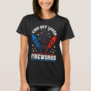 Dieser Typ Liebe Feuerwerkskörper Feuerwehr 4. Jul T-Shirt