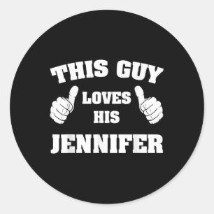 Dieser Typ Liebe sein Jennifer T Shirt Runder Aufkleber