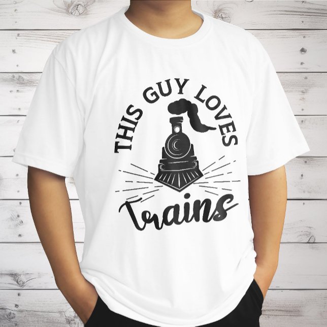 Dieser Typ Lieben Bahn Lover Funny Train T-Shirt (Von Creator hochgeladen)