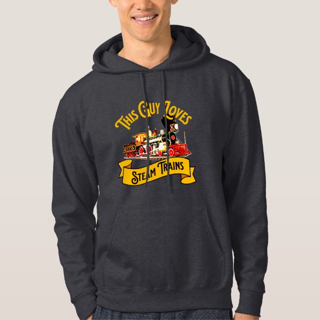 Dieser Typ Lieben Dampfzüge - Eisenbahnenthusiast Hoodie (Vorderseite)