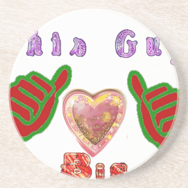 Dieser Typ Lieben große Geschenkkunst drucken Getränkeuntersetzer (Vorne)