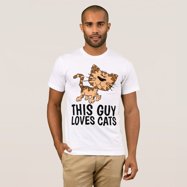 DIESER TYP LIEBEN KATZEN, Männer Katzenjacke T - S T-Shirt (Vorne ganz)