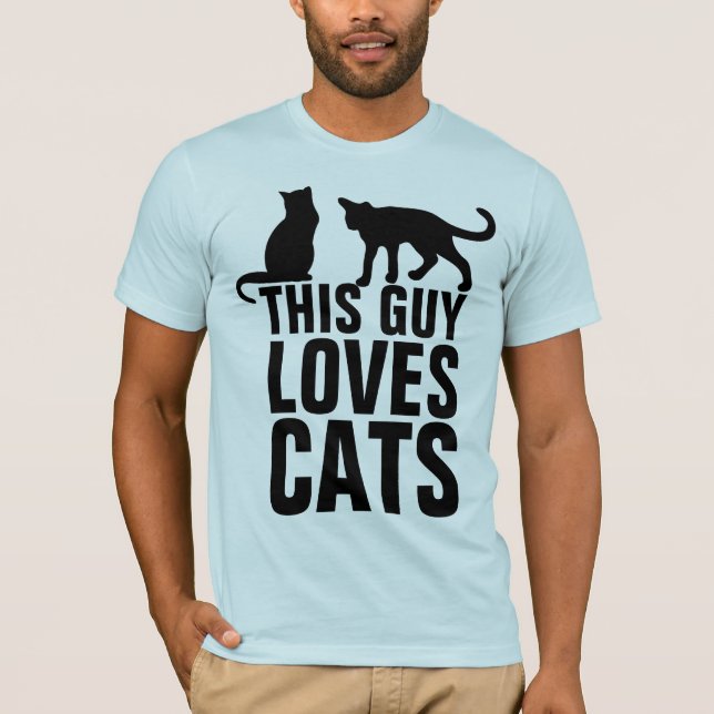 DIESER TYP LIEBEN KATZEN MännerkatzenT - Shirt (Vorderseite)
