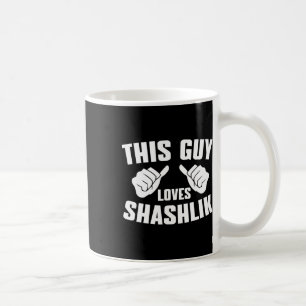 Dieser Typ liebt Schaschlik - russisches BBQ-Outfi Kaffeetasse