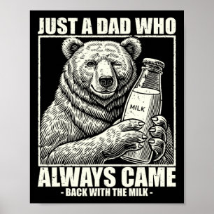 Dieser Vater kam immer mit Milch zurück Lustige Vä Poster