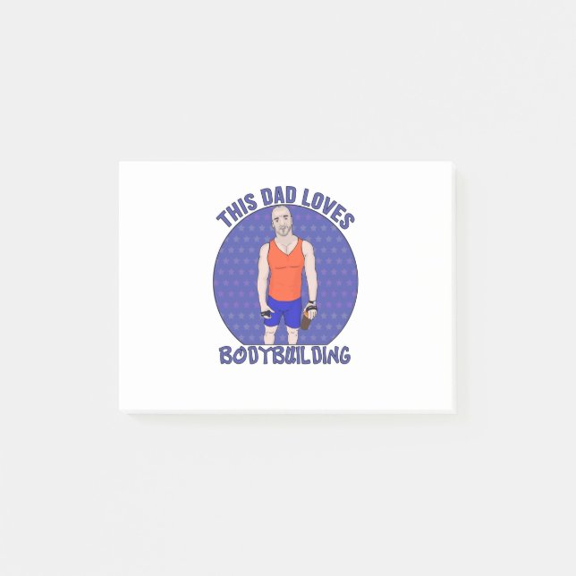 Dieser Vater Liebe Bodybuilding Post-it Klebezettel (Vorderseite)