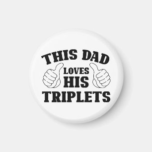 Dieser Vater Liebe seine Triplets - ein Geschenk f Magnet