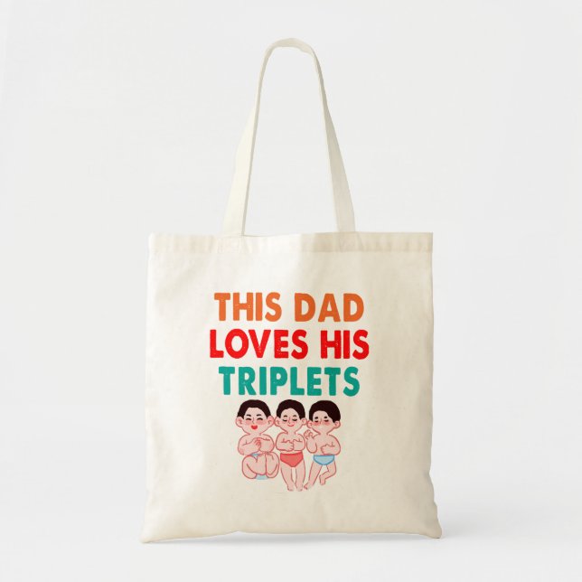 Dieser Vater Liebe seine Triplets Tragetasche (Vorne)