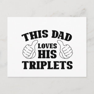 Dieser Vater liebt seine Drillinge - Geschenk für  Feiertagspostkarte
