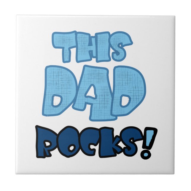 Dieser Vater Rocks Geschenke Fliese (Vorderseite)