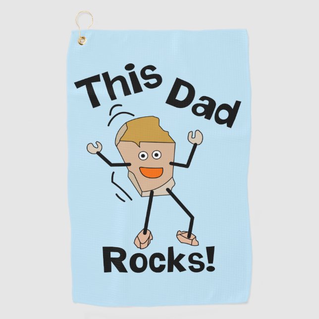 Dieser Vater Rocks Golfhandtuch (Vorderseite)