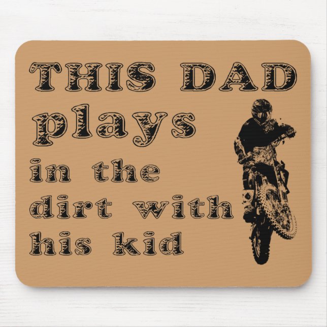 Dieser Vater spielt im Schmutz-FahrradMotocross Mousepad (Vorne)