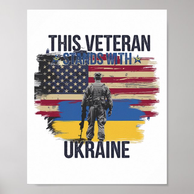 Dieser Veteran steht hinter der Ukraine 15  Poster (Vorne)