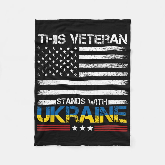 Dieser Veteran steht hinter der Ukraine 1  Fleecedecke (Vorderseite)