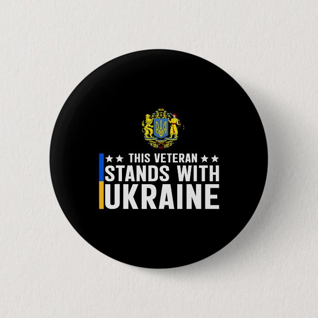 Dieser Veteran steht hinter der Ukraine 5  Button (Vorderseite)