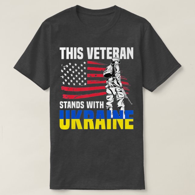 Dieser Veteran steht in der Ukraine T-Shirt (Design vorne)