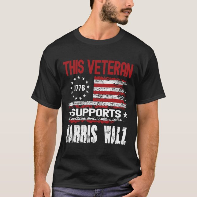 Dieser Veteran unterstützt Harris Wheimer 2024 Ame T-Shirt (Vorderseite)