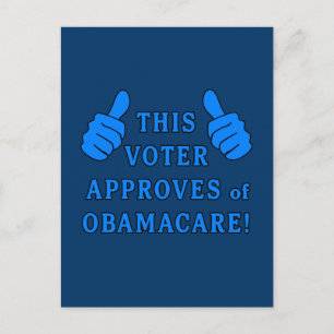 Dieser VOTER genehmigt Obamacare Postkarte