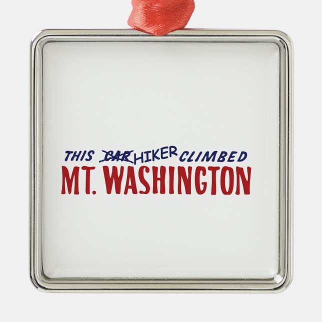 Dieser Wanderer kletterte Mt Washington, nicht ein Ornament Aus Metall (Vorne)