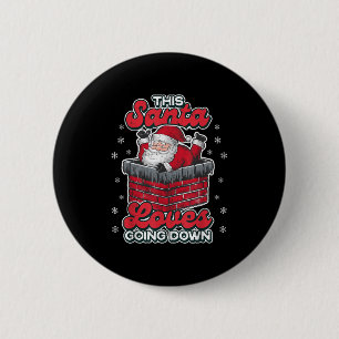 Dieser Weihnachtsmann geht die sonnigen Weihnachts Button