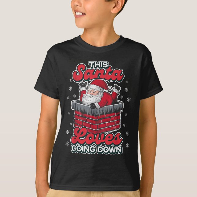 Dieser Weihnachtsmann geht die sonnigen Weihnachts T-Shirt (Vorderseite)