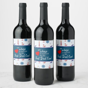 Dieser Wein ist für den besten Vater der Welt rese Weinetikett