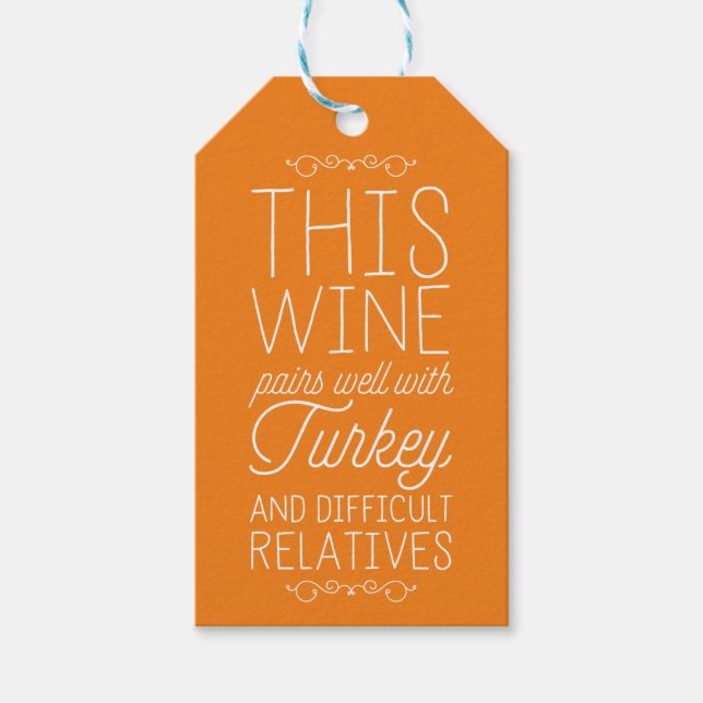Dieser Wein passt gut zu... Geschenkanhänger (Vorderseite)