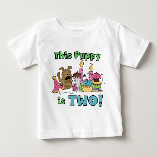 Dieser Welpe sind zwei Hemden und Geschenke Baby T-shirt (Vorderseite)
