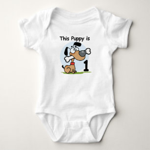 Dieser Welpen-1. Geburtstags-T-Shirts und Baby Strampler