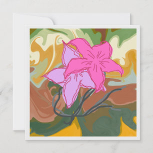 Dieses abstrakte Blumendesign verbindet sanfte flo Feiertagskarte