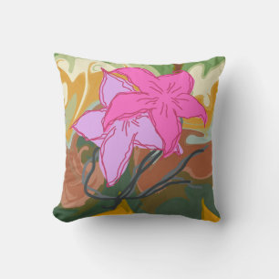 Dieses abstrakte Blumendesign verbindet sanfte flo Kissen