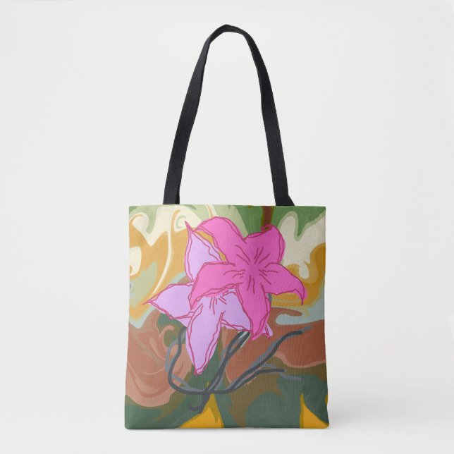 Dieses abstrakte Blumendesign verbindet weiche Blü (Vorderseite)
