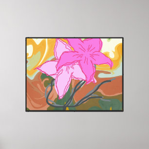 Dieses abstrakte Blumendesign verbindet weiche Blü Leinwanddruck