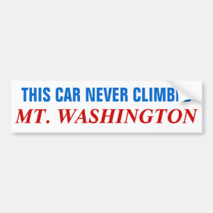 Dieses Auto nie gekletterter Mt Washington Autoaufkleber