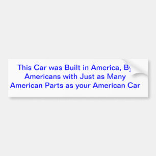 Dieses Auto wurde in Amerika, durch Autoaufkleber