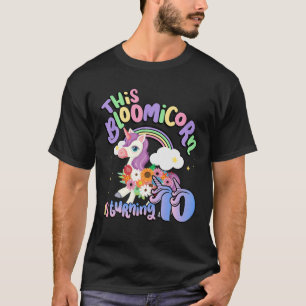 Dieses Bloomicorn dreht 10 Einhorn 10. Geburtstag T-Shirt